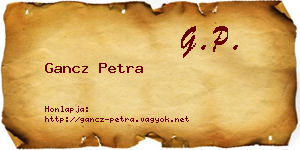 Gancz Petra névjegykártya